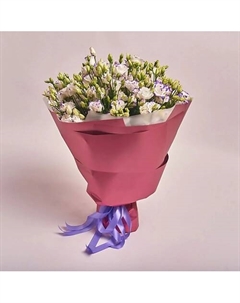 Букет из 31 бело-синего лизиантуса в пленке Azalianow цветы. подарки. декор