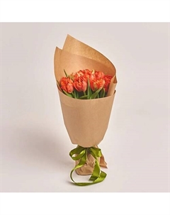 Букет из 11 пионовидных красных тюльпанов Azalianow цветы. подарки. декор