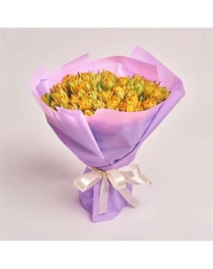 Букет из 51 пионовидного оранжевого тюльпана в пленке Azalianow цветы. подарки. декор