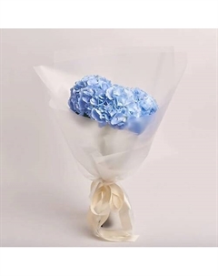 Букет из 3 голубых гортензий в матовой пленке Azalianow цветы. подарки. декор