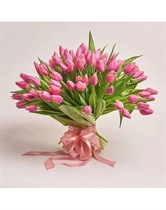 Букет из 101 розового тюльпана Azalianow цветы. подарки. декор