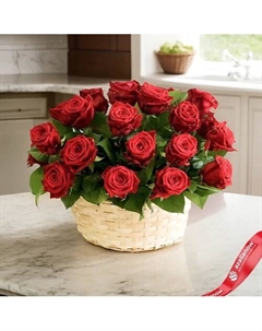 Букет из красных роз «Корзина роз для любимой» Azalianow цветы. подарки. декор
