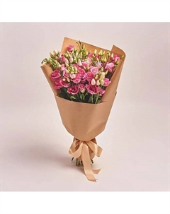 Букет из 15 розовых лизиантусов в крафте Azalianow цветы. подарки. декор