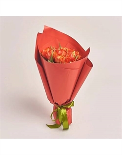 Букет из 11 пионовидных красных тюльпанов Azalianow цветы. подарки. декор