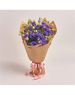 Букет из 15 фиолетовых лизиантусов в крафт-бумаге Azalianow цветы. подарки. декор