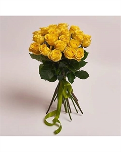 Яркий букет из 21 желтой розы 50 см Azalianow цветы. подарки. декор