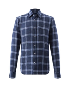 Рубашка из шерсти и шелка Kiton