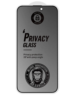 Защитное стекло Type Gorilla Full Cover, Anti-Peep Matte Glass, iPhone15 pro Max, 6.7, Black (NPG1-15PM-BK) Type gorilla