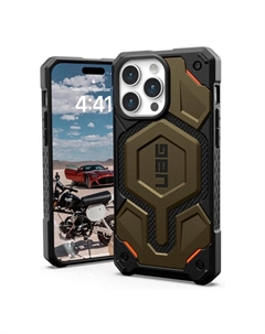 Чехол UAG Monarch Pro для iPhone 15 Pro Max, MagSafe Charging, Kevlar Element Green Uag