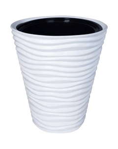 Кашпо Дюна ø34 h38.5 см v19.5 л пластик белый Idea