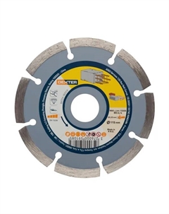 Диск алмазный по бетону и кирпичу HC204 сегментный 115x22.2x2.1 мм Dexter