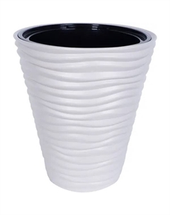 Кашпо Дюна ø34 h38.5 см v19.5 л пластик кремовый Idea