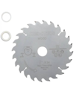 Диск пильный по дереву FD-E031903024T 24Т 190x30x1.2 мм, кольца: 20 и 25.4 Dexter