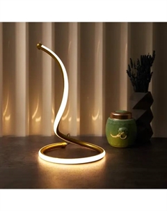 Настольная лампа светодиодная Spiral Uno теплый белый свет цвет золотой Rexant