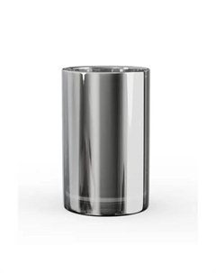 Стакан для зубных щёток Lemer Black Mirrow BLMIR02, стекло, цвет дымчатый