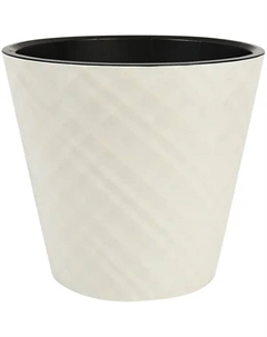 Горшок цветочный Manhattan ø23 h20.8 см v5 л пластик белый жасмин Ingreen