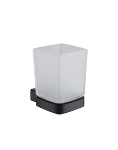 Стакан для зубных щёток Lemer Elbe подвесной стекло цвет прозрачный/черный