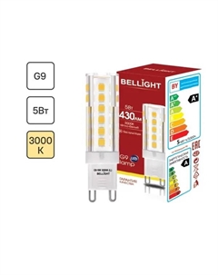 Лампа светодиодная G9 220-240 В 5 Вт капсула матовая 400 лм теплый белый свет Bellight
