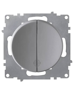 Переключатель встраиваемый Onekey Florence 2 клавиши, цвет серый Onekeyelectro