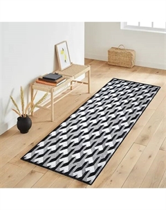 Ковер вискоза Рим 703X 75x150 cм цвет черный Ctim