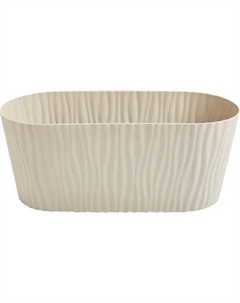 Кашпо для цветов Волна 15x33x13.5 v4.2 л пластик бежевый Idea