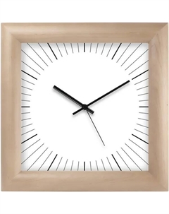 Часы настенные квадратные дерево цвет бело-бежевый бесшумные ø29 см Troykatime
