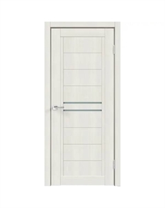 Дверь межкомнатная со стеклом Некст 2 70x200 см ПВХ цвет дуб молочный с замком и петлями Velldoris