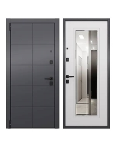 Дверь входная металлическая Гибсон 86x205 см левая скай беленый с зеркалом Torex