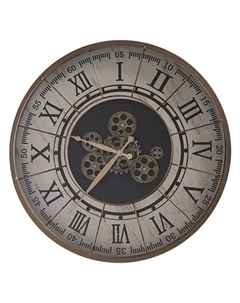 Часы настенные Рим Шестеренки круглые металл цвет бронза бесшумные ø57 см Dream river