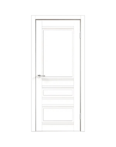 Дверь межкомнатная глухая Эмили 90x200 см ПВХ цвет белый эмалит с замком и петлями Velldoris