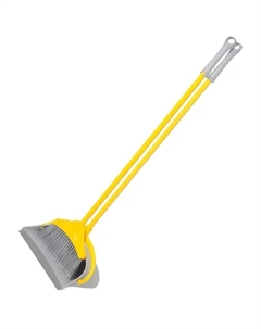 Совок и щетка с длинной ручкой Duck Set пластик цвет желтый Apex