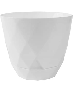 Горшок для цветов Laurel ø17.5 h15 см v2.3 л пластик белый Homwer