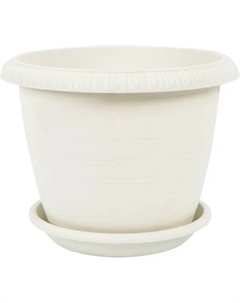 Горшок цветочный Жардин ø25 h20 см v5.5 л пластик серый Tek.a.tek