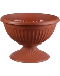 Кашпо-миска Ламела ø50 h21.5 см v25 л пластик терракотовый Idea