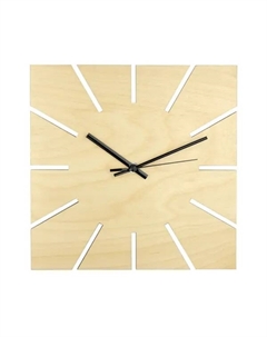 Часы настенные Минимализм квадратные дерево цвет бежевый бесшумные ø29 см Troykatime