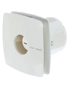 Вентилятор осевой вытяжной X-Mart 10 S D100 мм 38 дБ 98 м³/ч обратный клапан цвет слоновая кость Cata