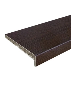 Подоконник ПВХ 2000x200 мм цвет темный дуб Fineber