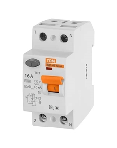 УЗО ВД1-63 2Р 16 А 10 мА 4.5 кА A Tdm еlectric