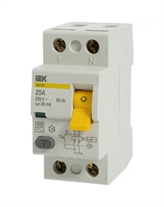 УЗО ВД1-63 2P 25 A 30 мА 4.5 кА AС Iek
