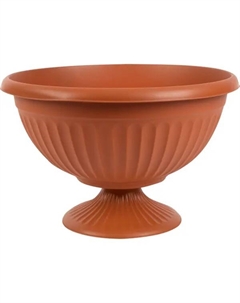 Кашпо-миска Ламела ø40 h18 см v13.3 л пластик терракотовый Idea