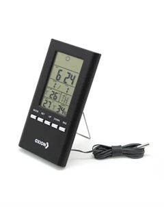 Часы-метеостанция OTM3331 с проводным датчиком цвет черный Oxion