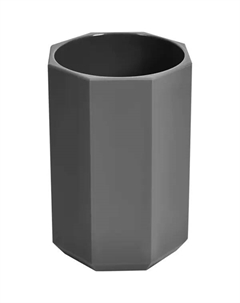 Стакан для зубных щёток Swensa Grid пластик цвет серый