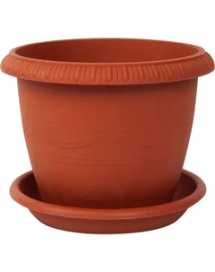 Горшок цветочный Жардин ø15 h13.5 см v1.6 л пластик терракотовый Tek.a.tek