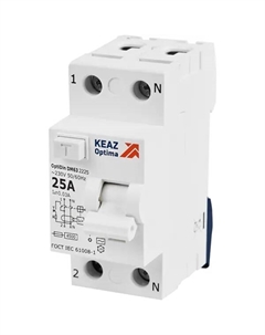 УЗО 2P 25 А 30 мА 4.5 кА АС Кэаз