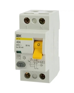 УЗО ВД1-63 2P 40 A 30 мА 4.5 кА AC Iek