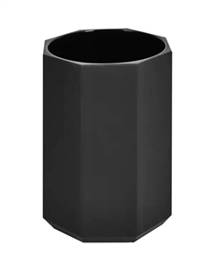 Стакан для зубных щёток Swensa Grid пластик цвет черный