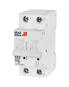 Автоматический выключатель Opti Din BM63 2P C63 А 4.5 кА Кэаз
