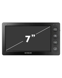 Видеодомофон 7" с механическими кнопками цвет черный Skybeam