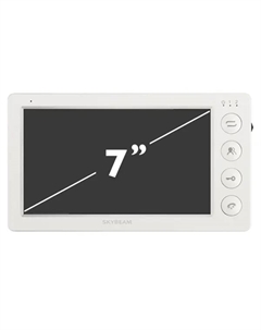 Видеодомофон 7" с механическими кнопками цвет белый Skybeam
