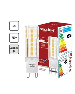 Лампа светодиодная G9 220-240 В 7 Вт капсула матовая 600 лм нейтральный белый свет Bellight